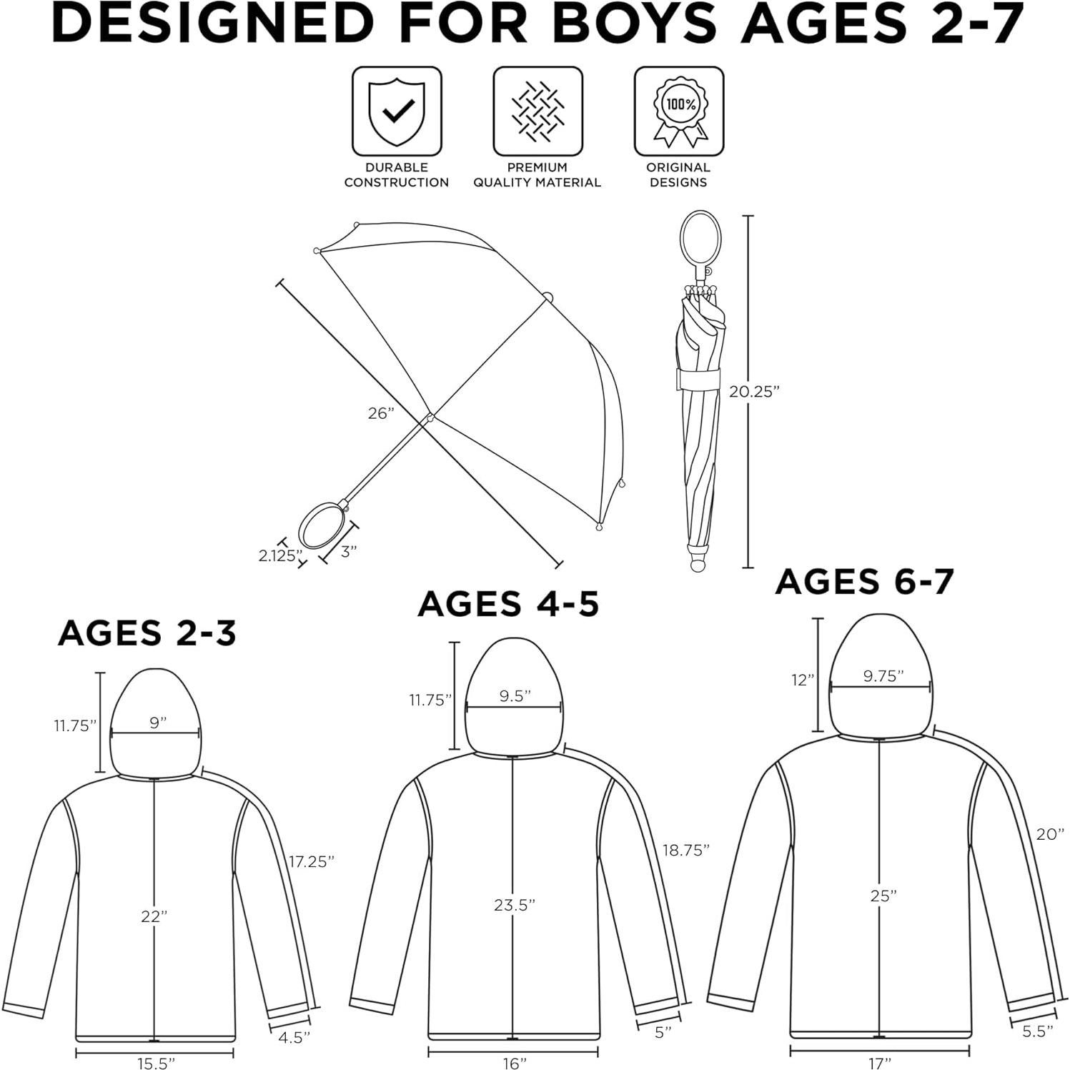 Conjunto de paraguas y chubasquero PJ Masks Hasbro 2-7 años