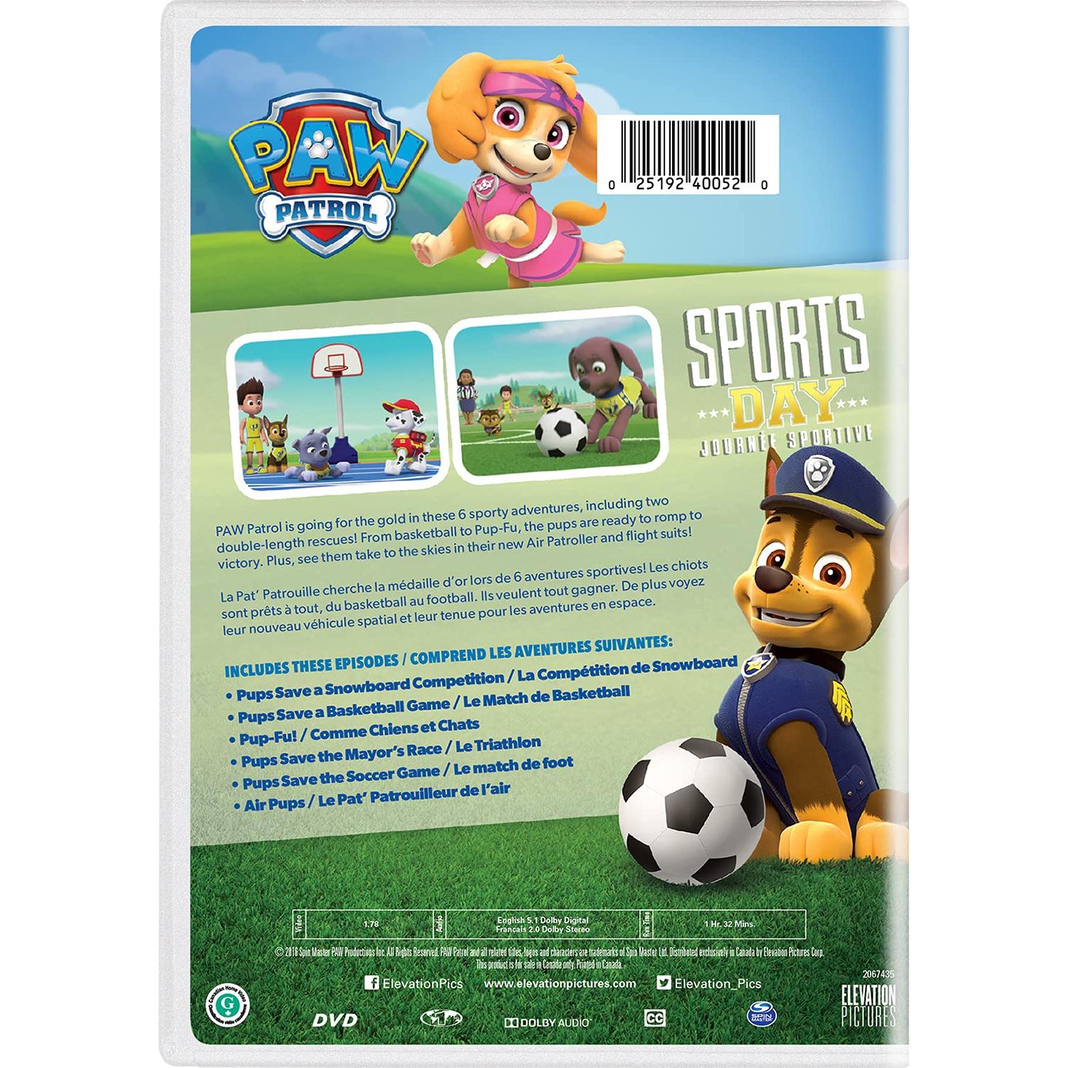 Película PAW Patrol Día de Deportes DVD 1 Disco