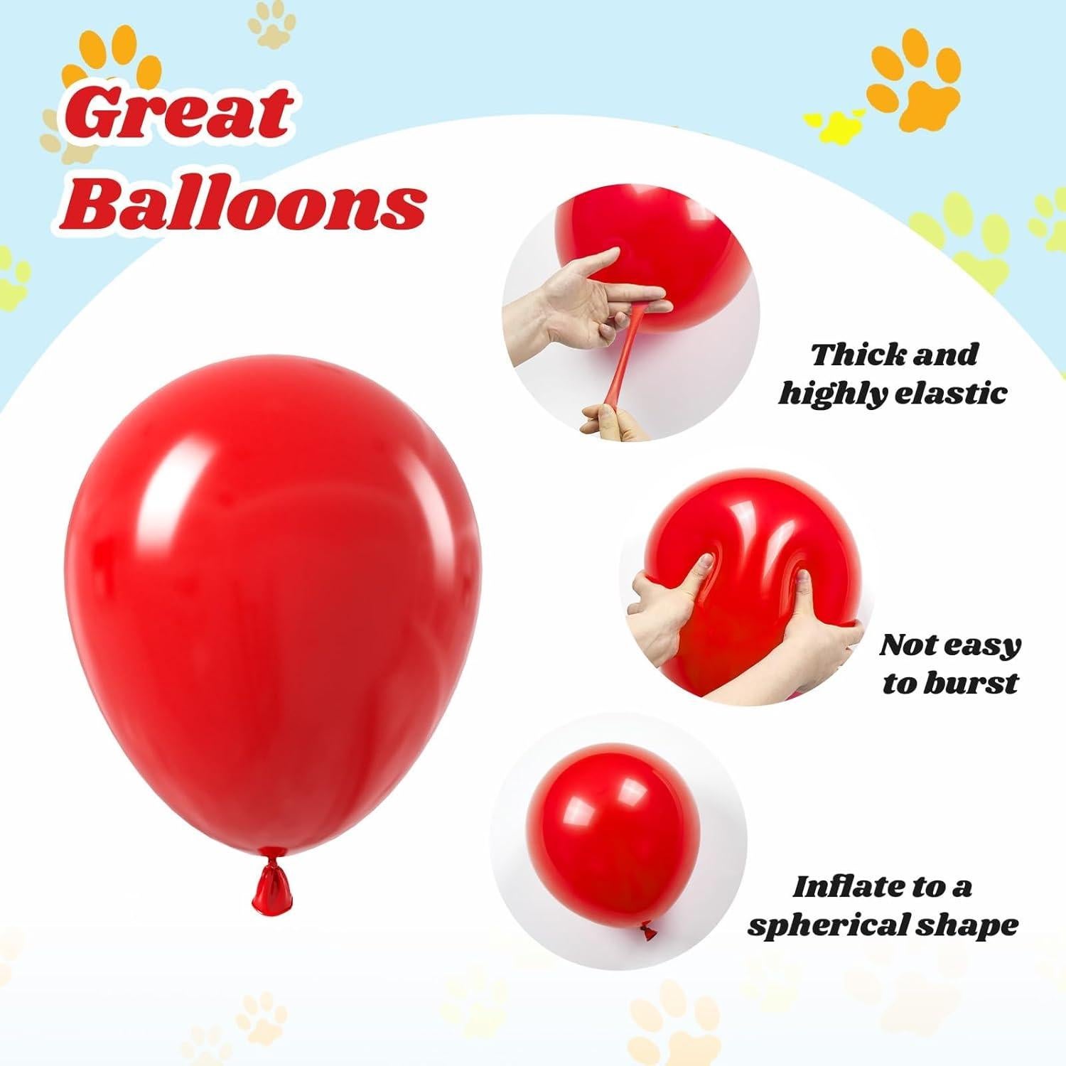 60 Globos de 30 cm para Decoración de Cumpleaños de Perros