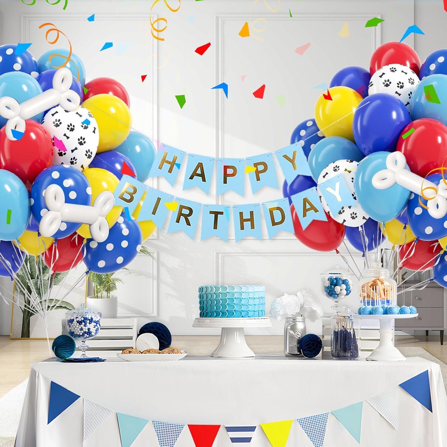 60 Globos de 30 cm para Decoración de Cumpleaños de Perros