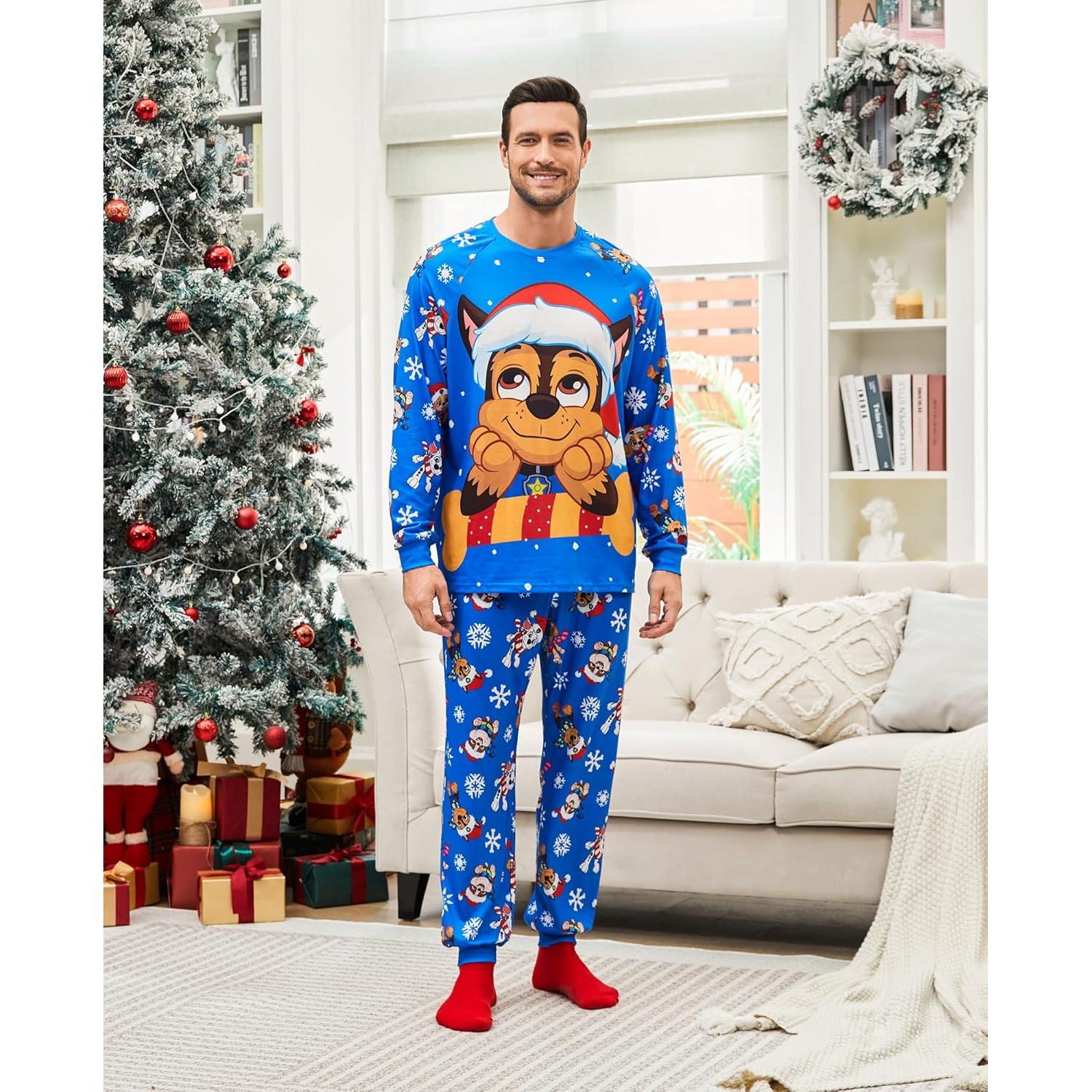 Conjunto de Pijamas Navideños Paw Patrol para Mamá e Hijo