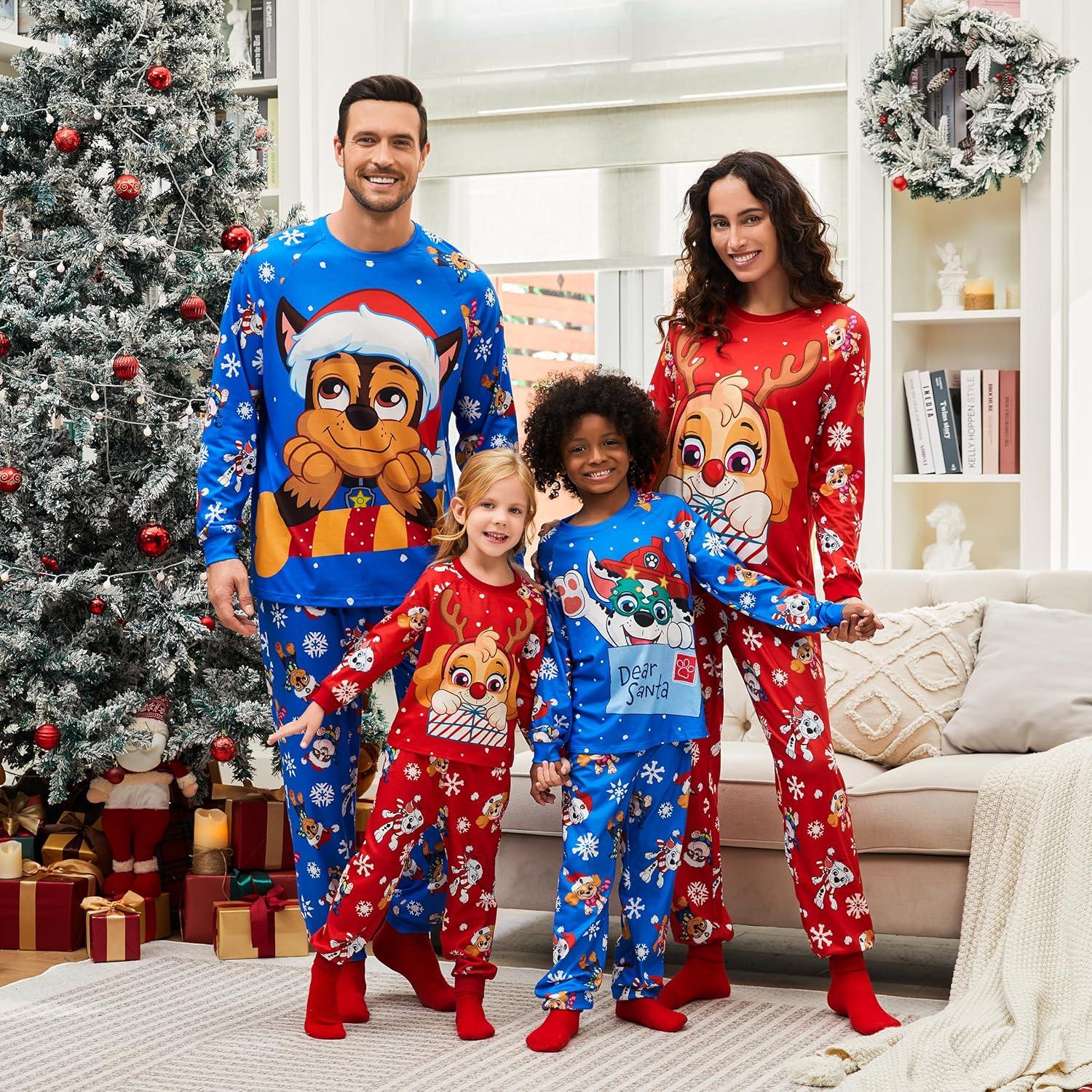 Conjunto de Pijamas Navideños Paw Patrol para Mamá e Hijo
