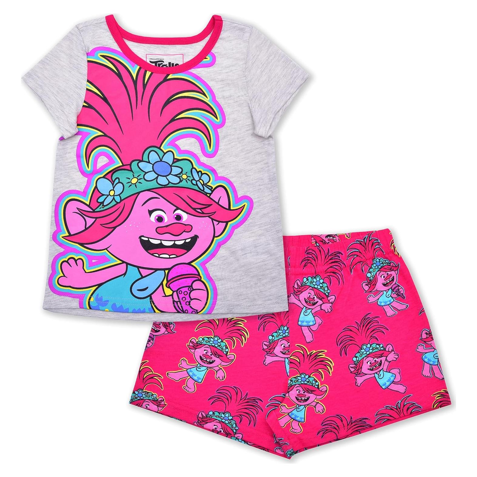 Conjunto 2 Piezas Camiseta y Pantalones Cortos Trolls Poppy 4T