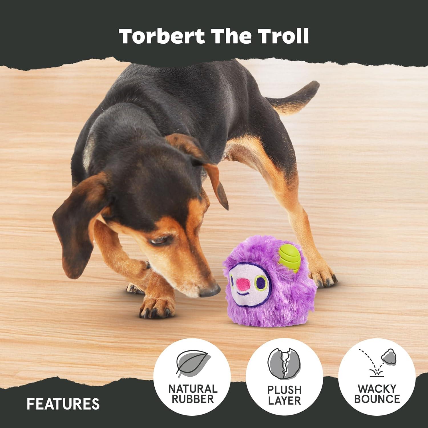 Juguete para Perros Pequeños Barkbox Torbert El Troll - Caucho Natural