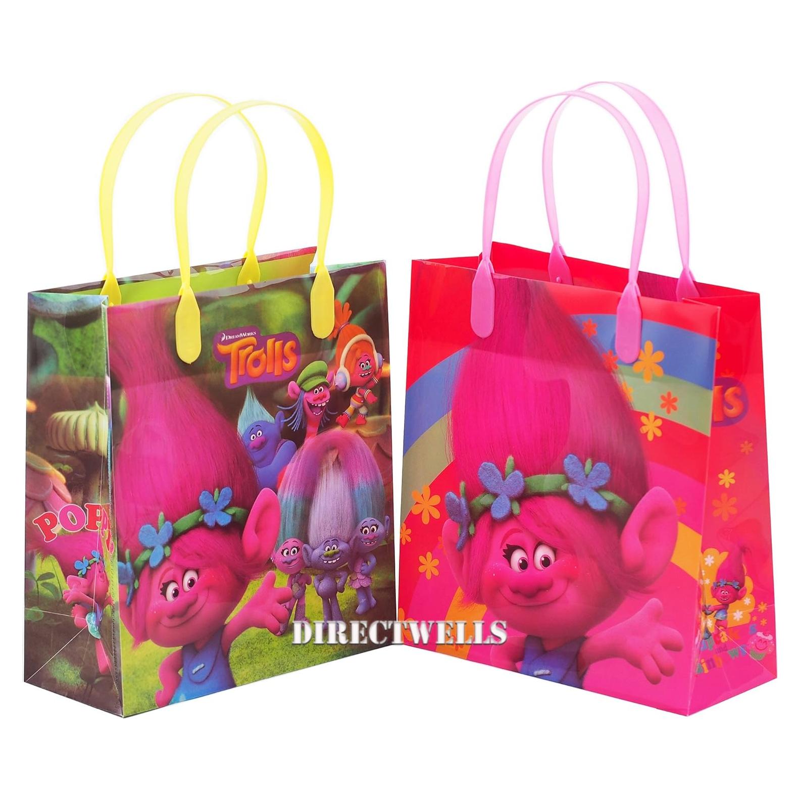Bolsas de Regalo Trolls DreamWorks 12 Unidades Reutilizables
