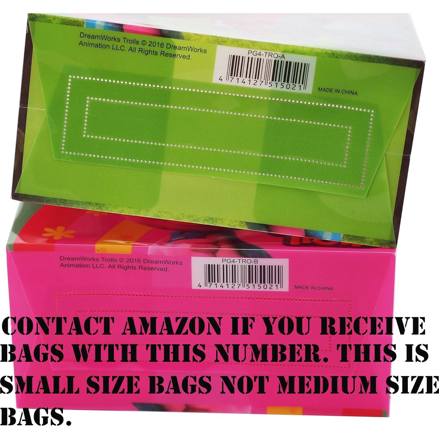 Bolsas de Regalo Trolls DreamWorks 12 Unidades Reutilizables