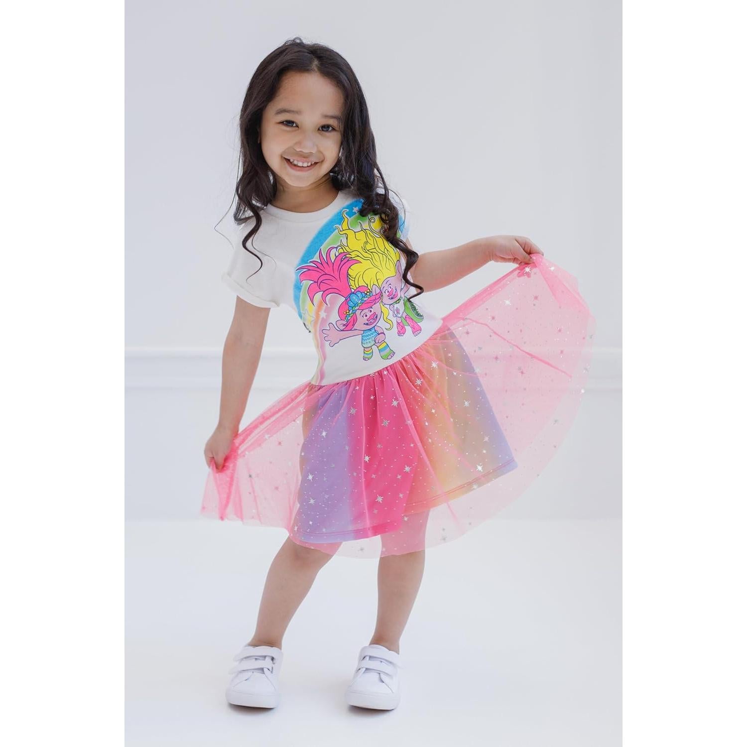 Vestido Poppy DreamWorks para Niñas 2T Manga Corta