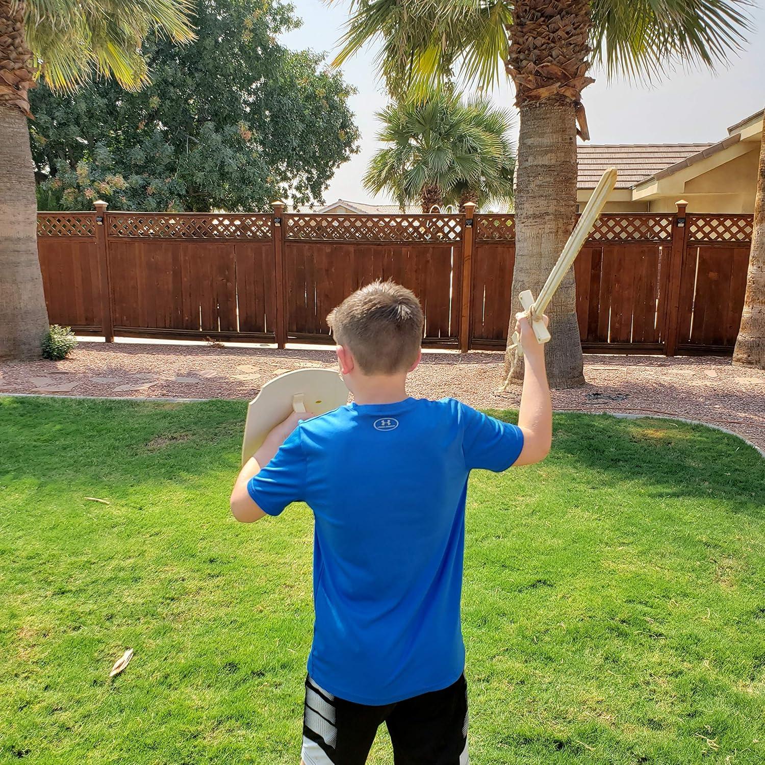 Conjunto de 2 Escudos de Madera Hechos a Mano D&D para Niños