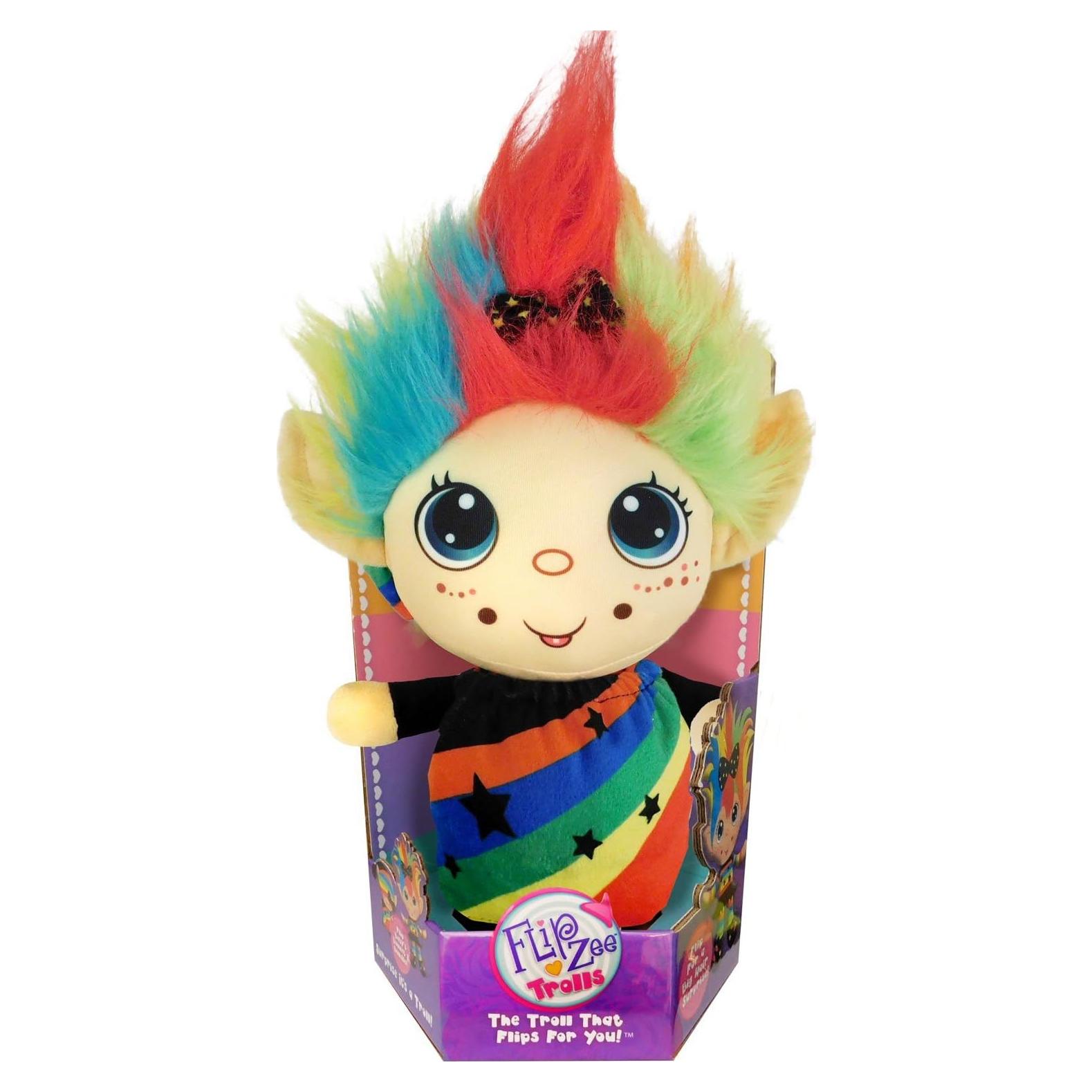 Peluche Flip Zee Trolls 2 en 1 38 cm Arcoíris Galore