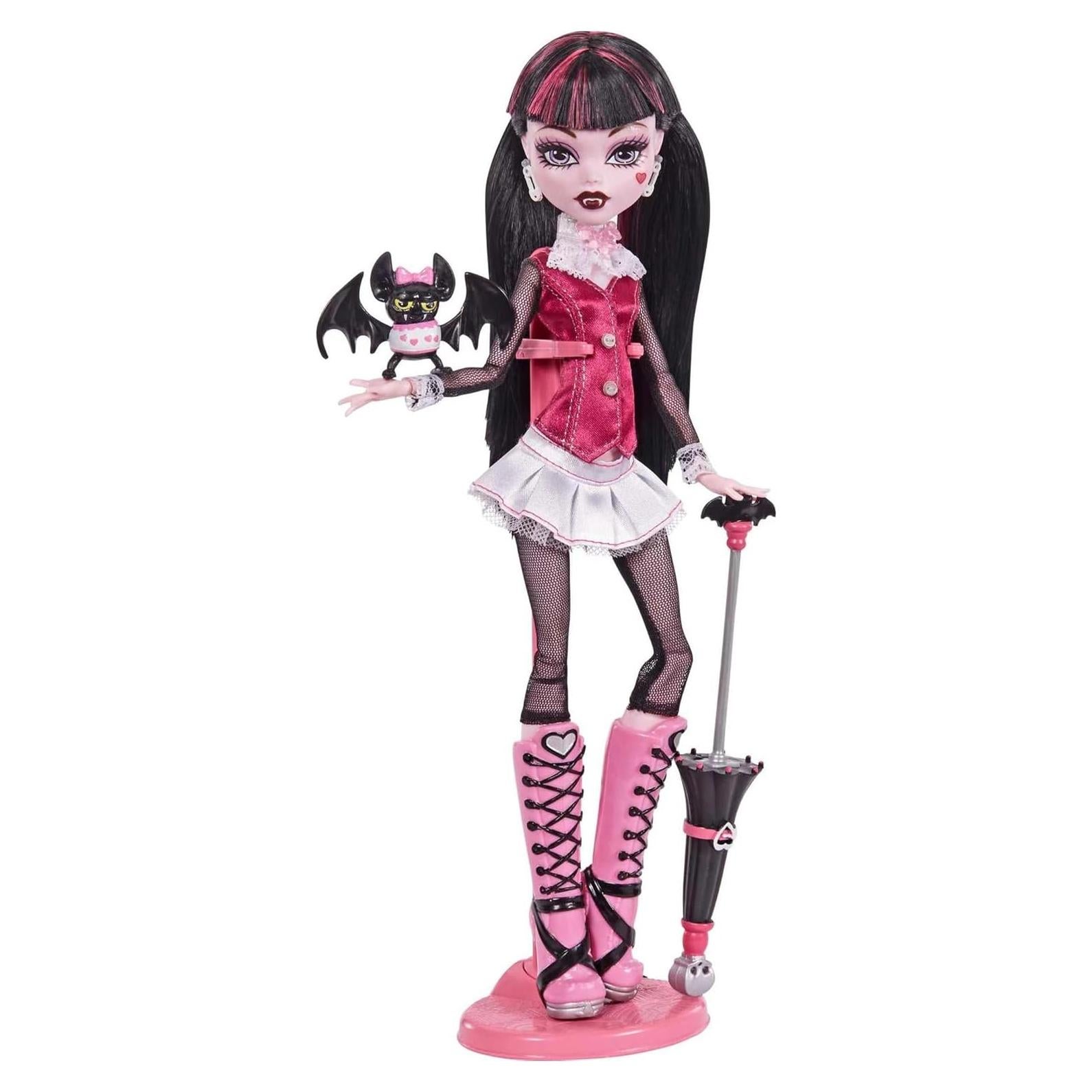 Muñeca Draculaura Monster High 26.7 cm con Accesorios y Mascota