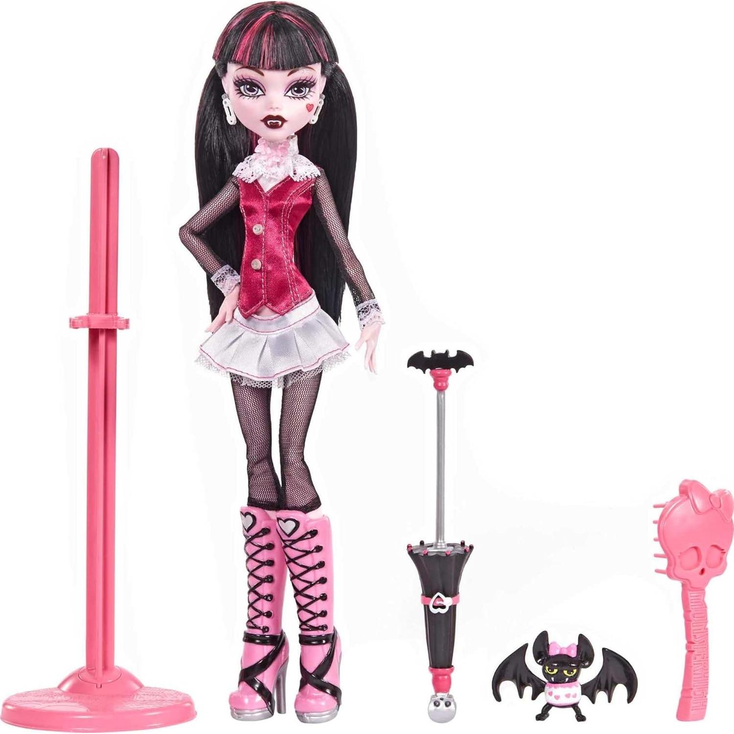 Muñeca Draculaura Monster High 26.7 cm con Accesorios y Mascota