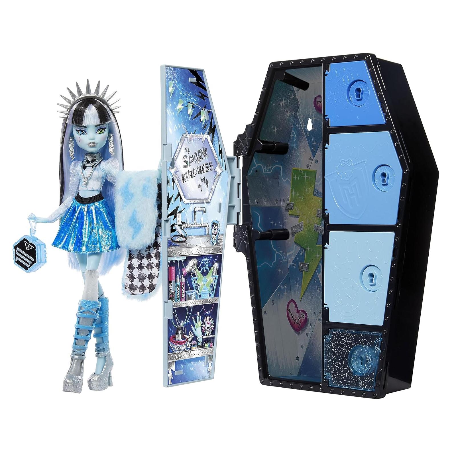 Muñeca Frankie Stein Skulltimate Secrets Fearidescent con Armario