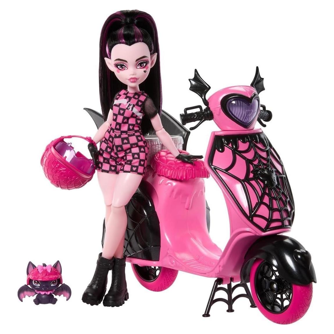 Muñeca Draculaura Monster High con Scooter 70.9x24.7cm