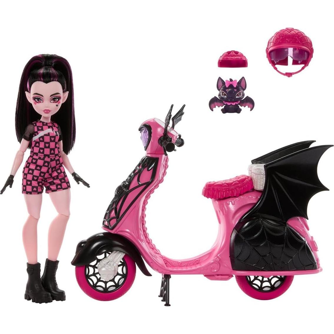 Muñeca Draculaura Monster High con Scooter 70.9x24.7cm