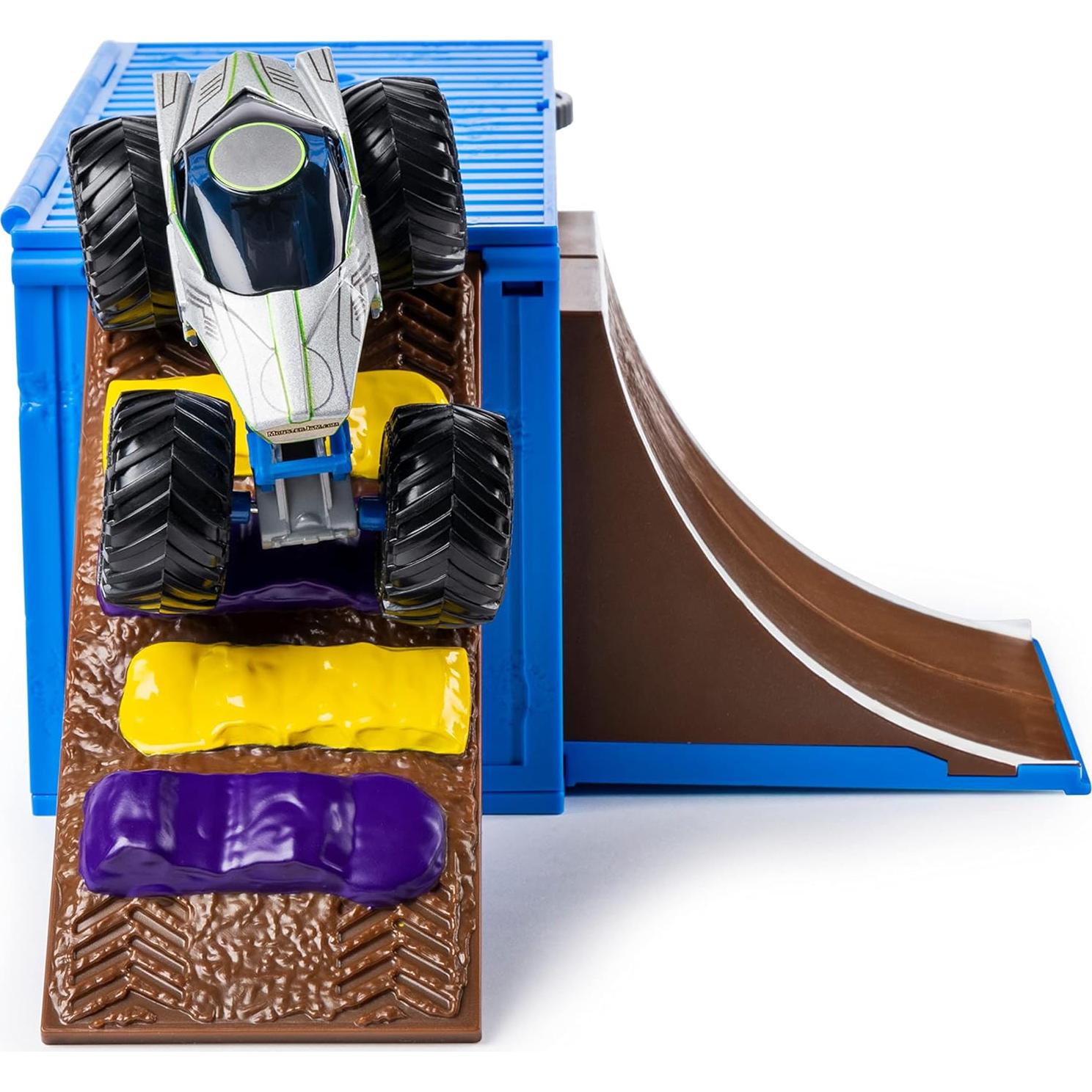 Juego Transformador Monster Jam Ship It & Flip It con Camión Die-Cast 1:64