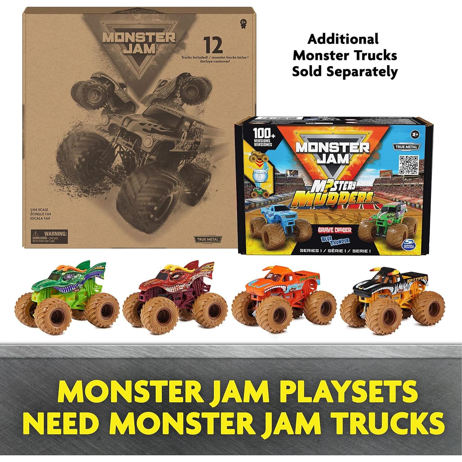 Juego Transformador Monster Jam Ship It & Flip It con Camión Die-Cast 1:64