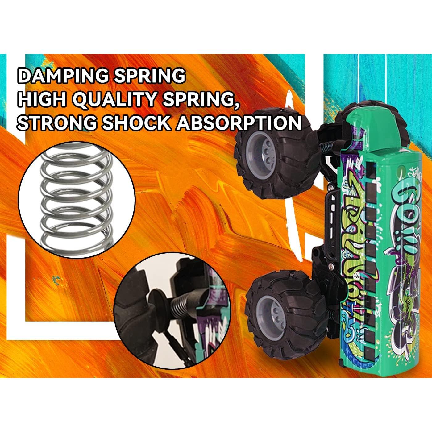 Set de 2 Juguetes Camión Monstruo Autobús Escolar Crelloci