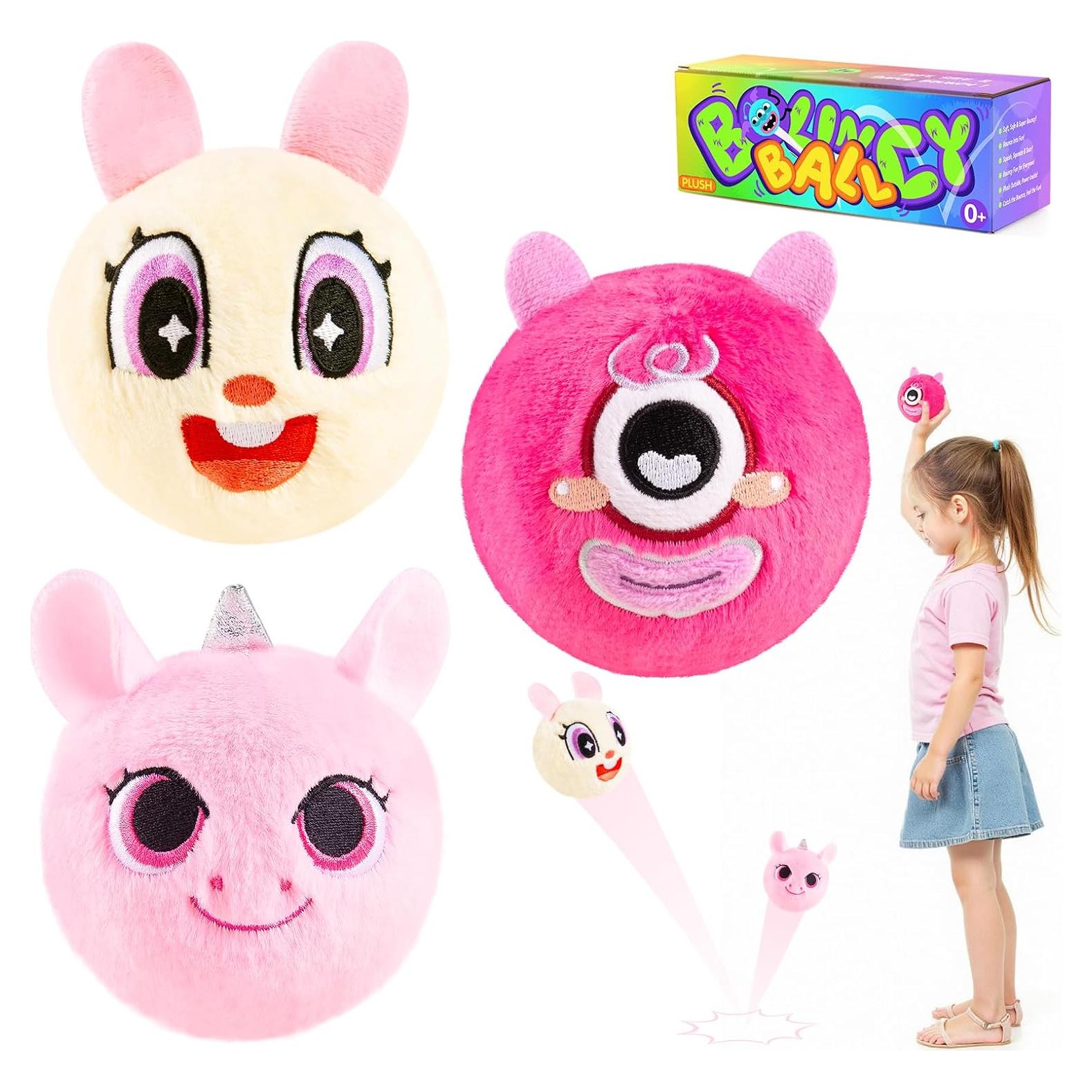ZOOJOY 3 Pelotas de Felpa Rebotadoras para Niños 7.62 cm
