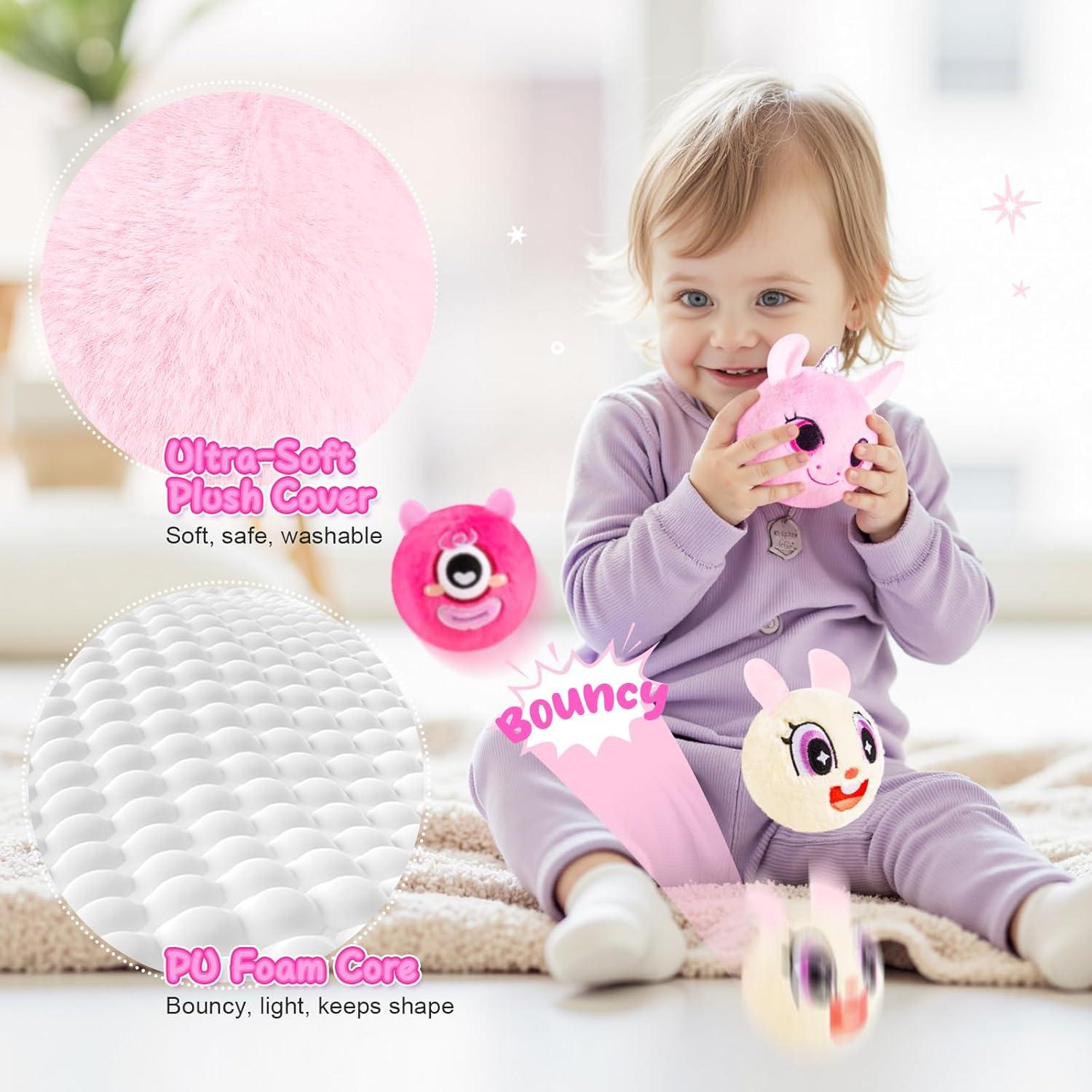 ZOOJOY 3 Pelotas de Felpa Rebotadoras para Niños 7.62 cm