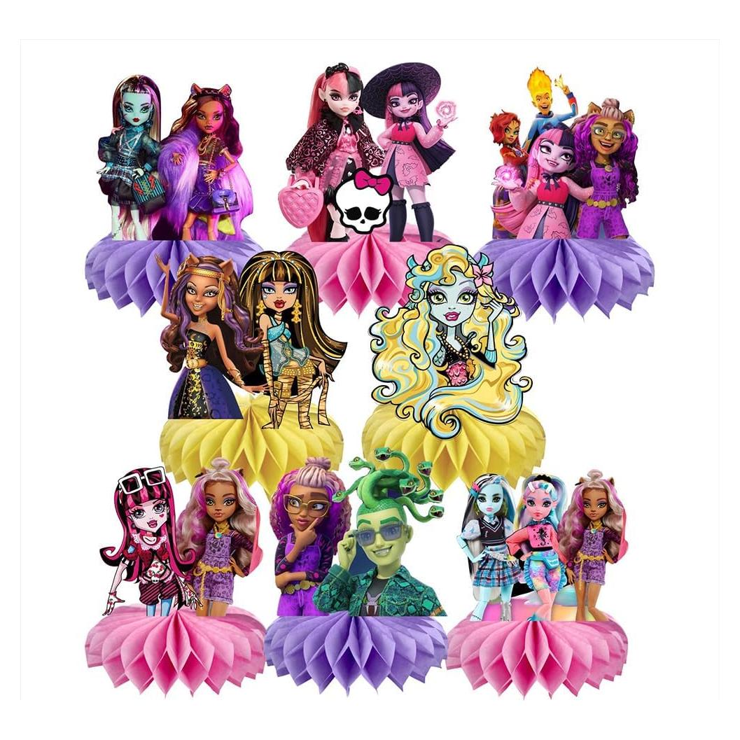 8 Piezas Centro de Mesa Monstruo Suministros Fiesta Infantil