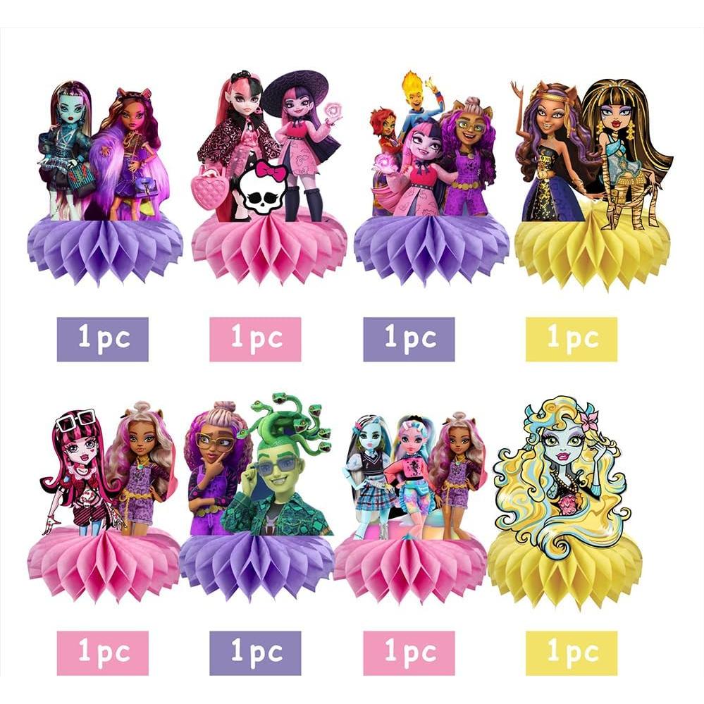 8 Piezas Centro de Mesa Monstruo Suministros Fiesta Infantil