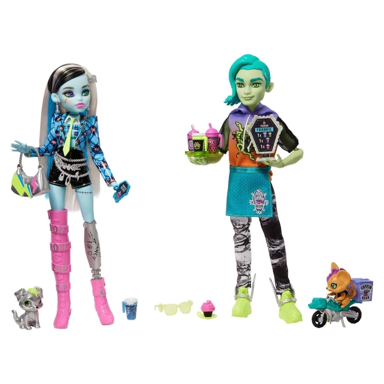 Conjunto de Muñecas Frankie Stein y Deuce Gorgon 25.4 cm