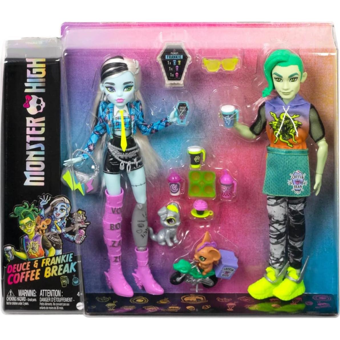 Conjunto de Muñecas Frankie Stein y Deuce Gorgon 25.4 cm