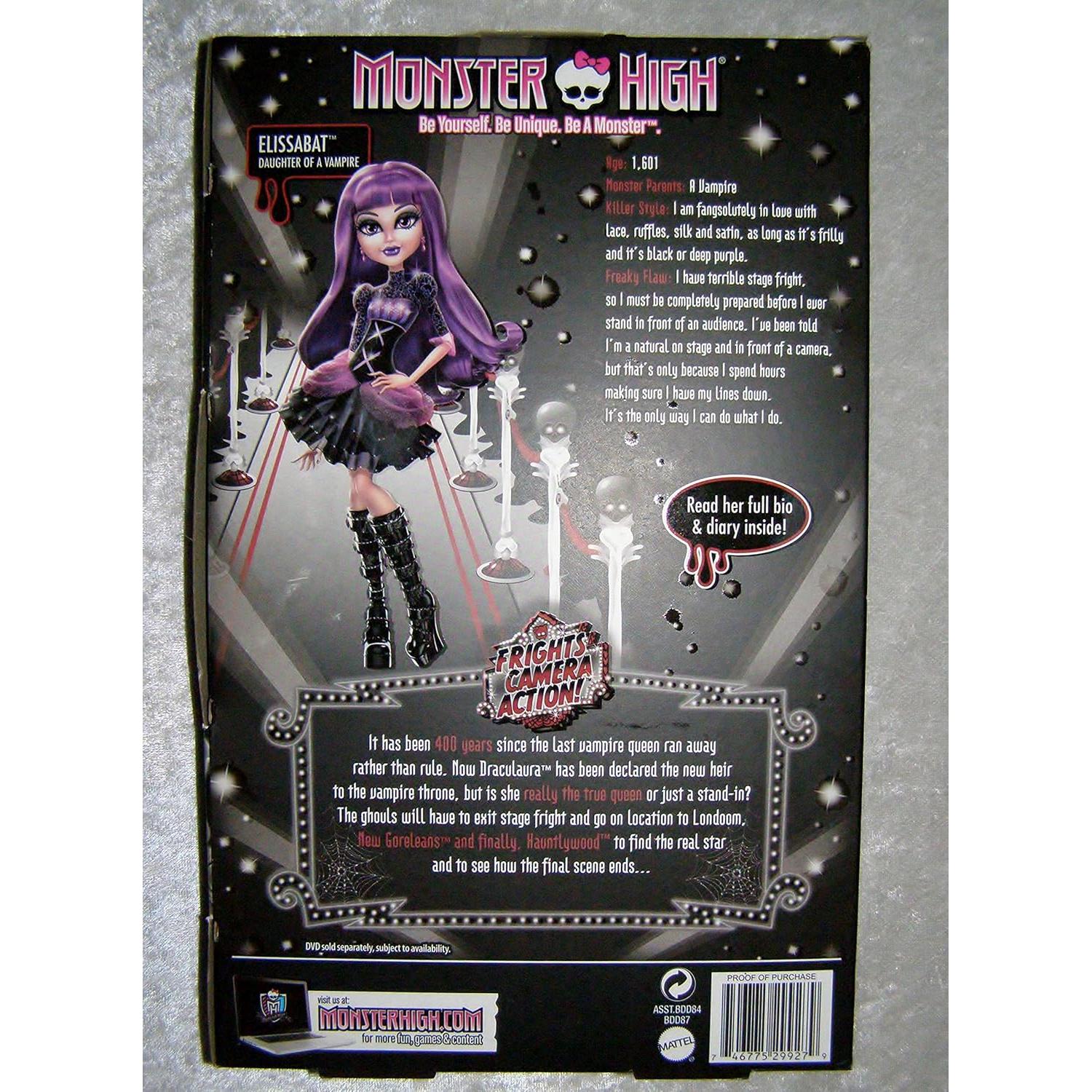 Muñeca Elissabat Monster High Frights, Camera, Action!