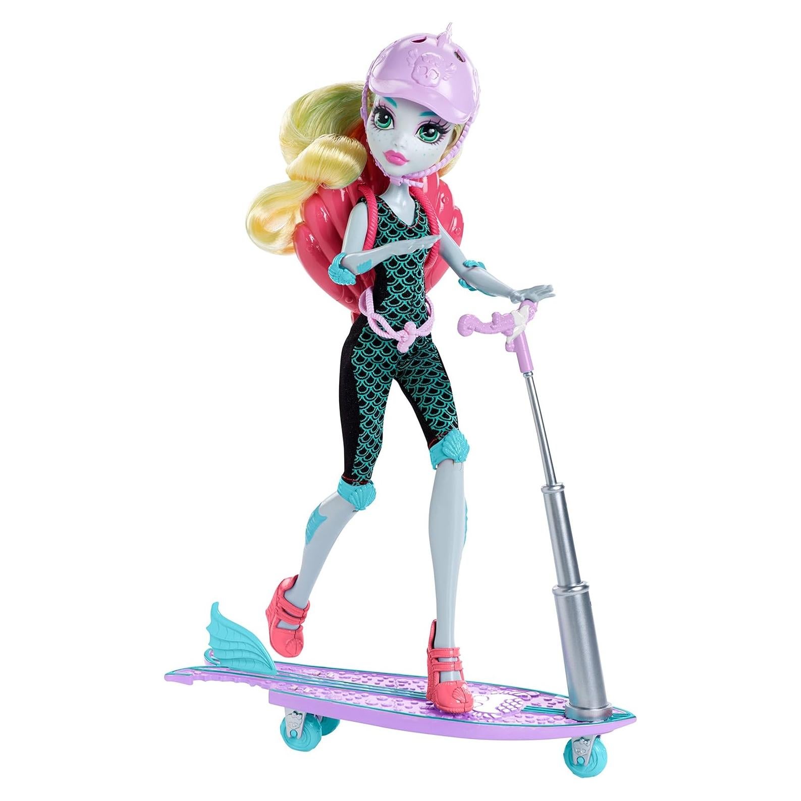 Scooter Surf-To-Turf Monster High Lagoona Blue 33x7.6cm