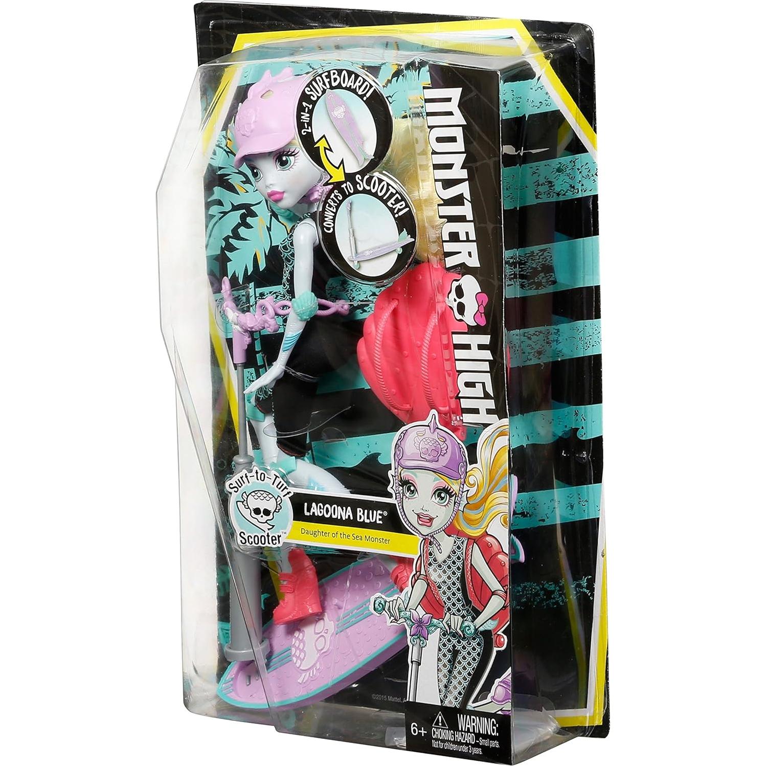 Scooter Surf-To-Turf Monster High Lagoona Blue 33x7.6cm