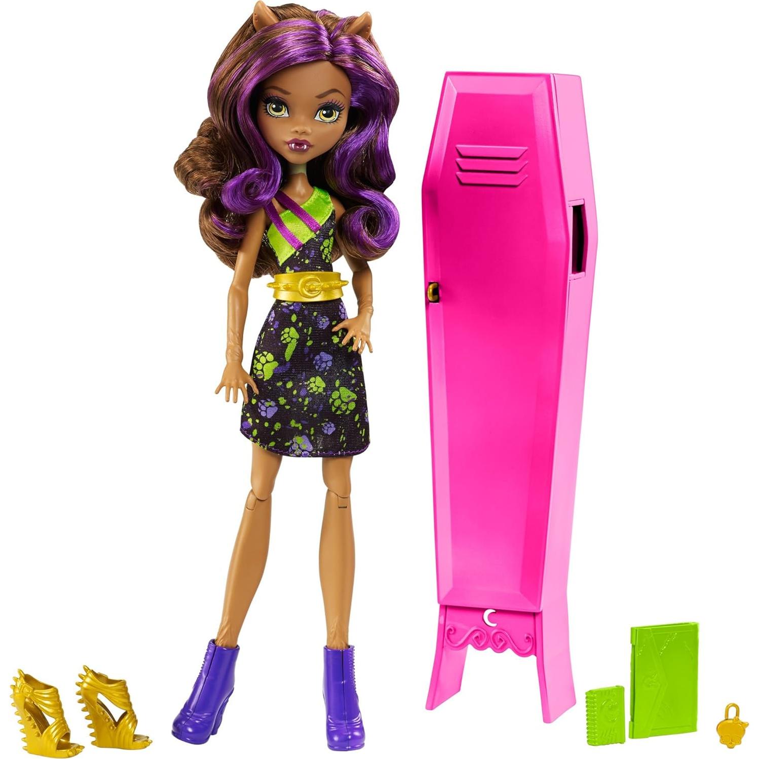 Muñeca Clawdeen Wolf con Taquilla Ghoul-La-La Monster High