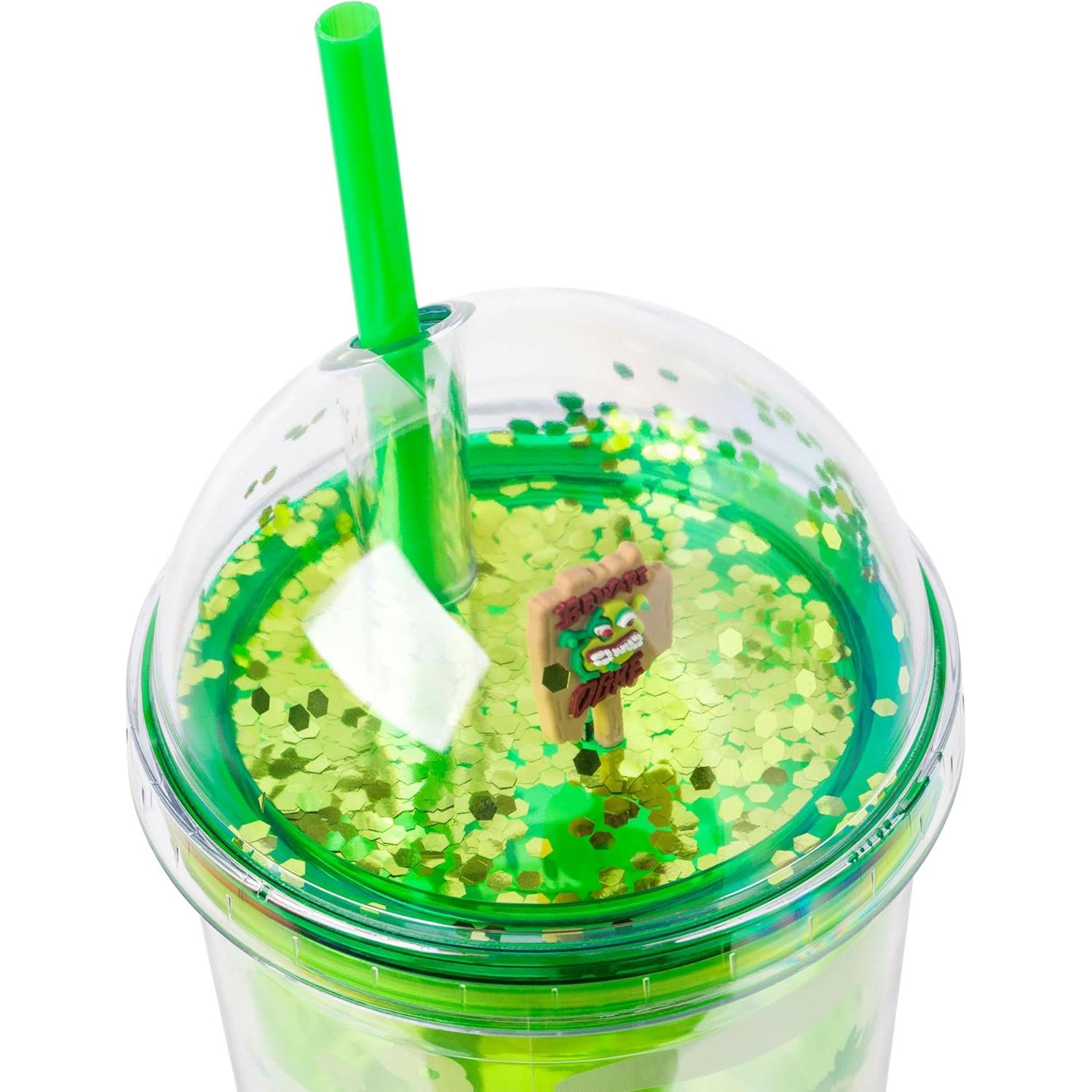 Taza de viaje Shrek Silver Buffalo 710 ml con popote verde