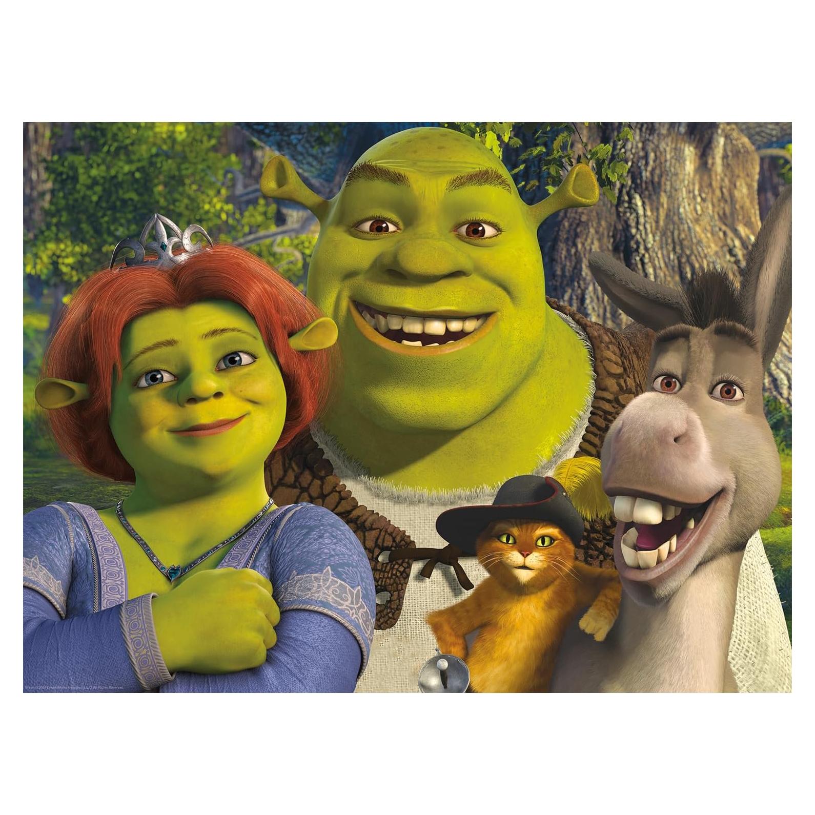 Rompecabezas 500 Piezas Shrek Familia AQUARIUS 35.56x48.26 cm