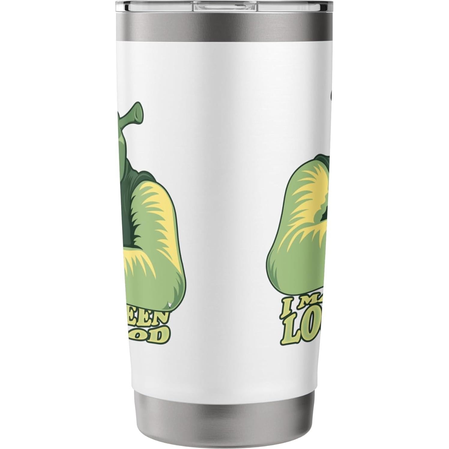 Vaso Térmico Shrek 20 oz Acero Inoxidable Aislado Blanco