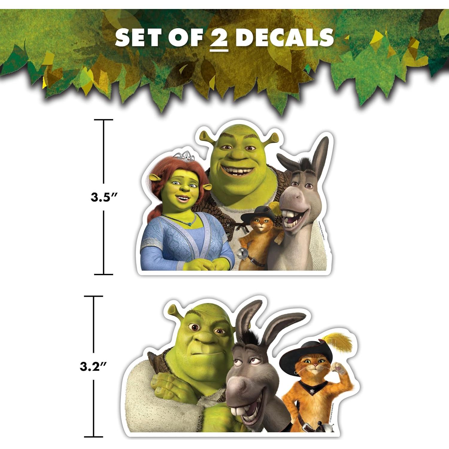 Calcomanías de Vinilo Shrek - Juego de 2 Resistentes al Agua