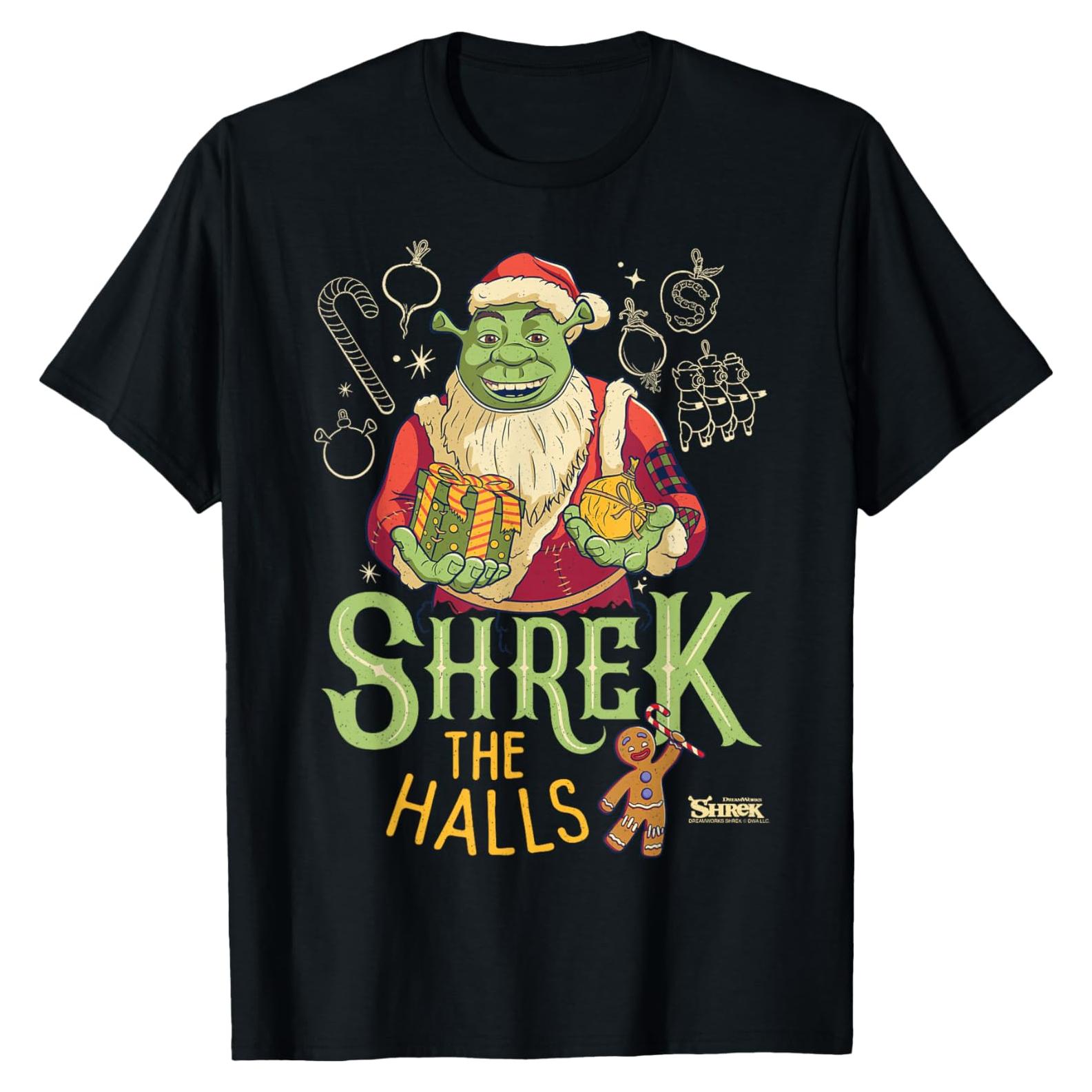 Camiseta navideña Shrek Gingy para hombres - Licenciada