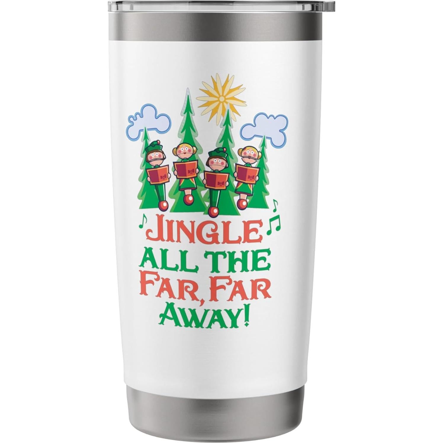 Vaso Térmico Shrek 20 Oz Acero Inoxidable Aislado Blanco