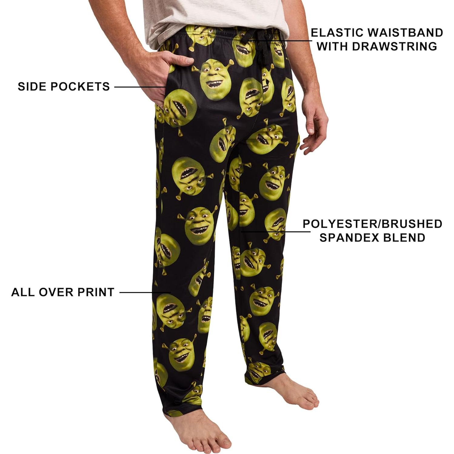 Pantalón de Pijama para Dormir Shrek Hombre Bioworld Multicolor