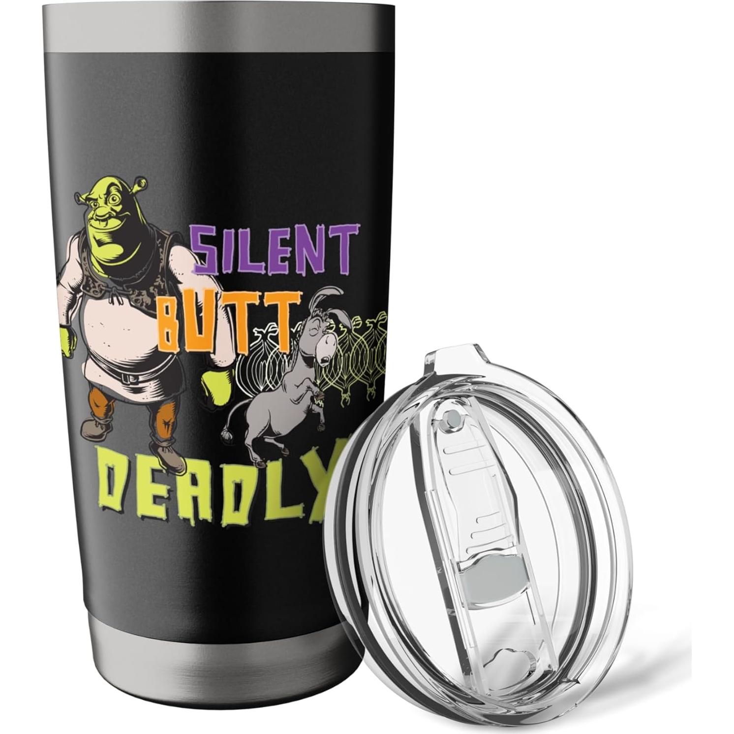 Vaso Térmico Acero Inoxidable Shrek 591 ml Aislado