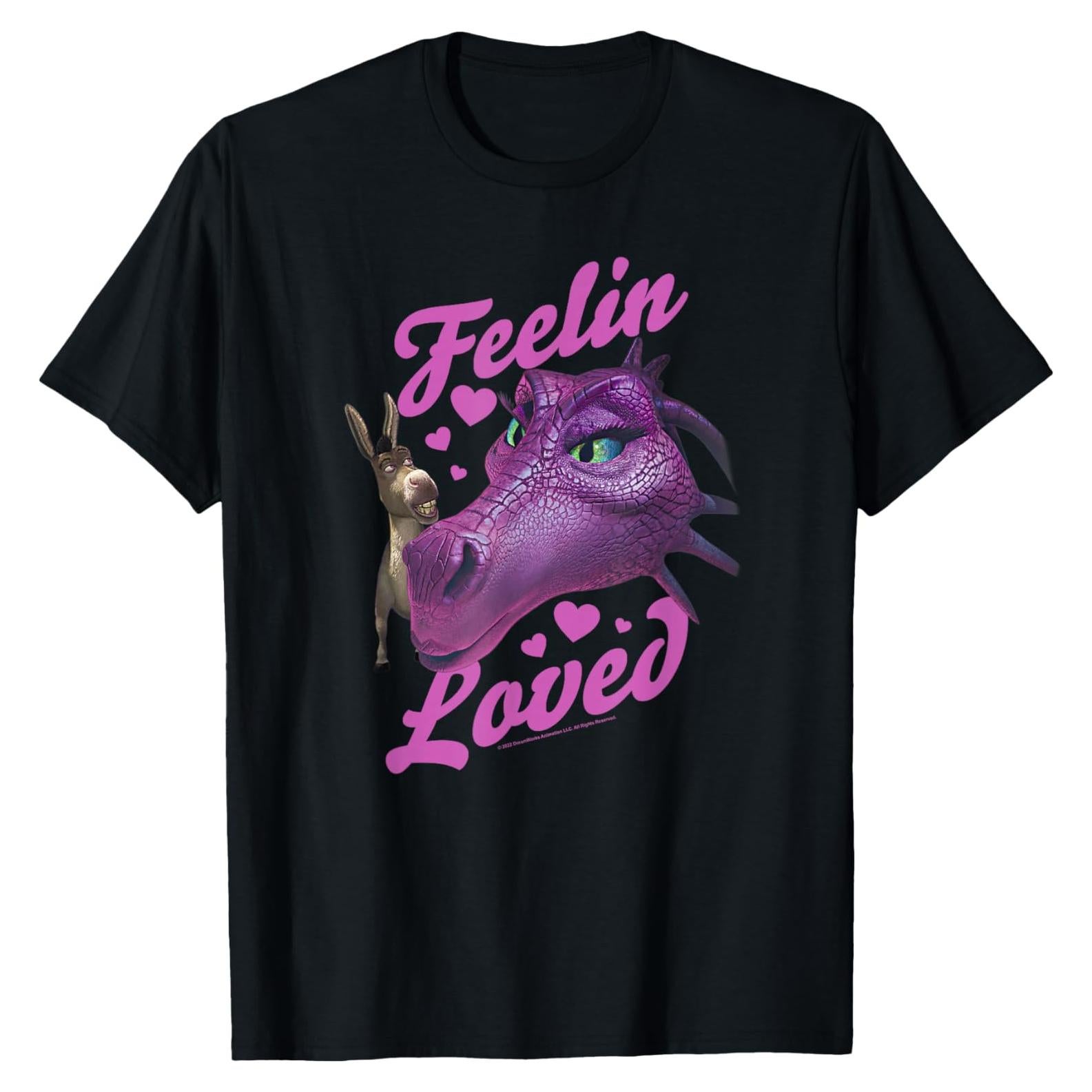 Camiseta Shrek Burro Dragón Amor Licencia Oficial