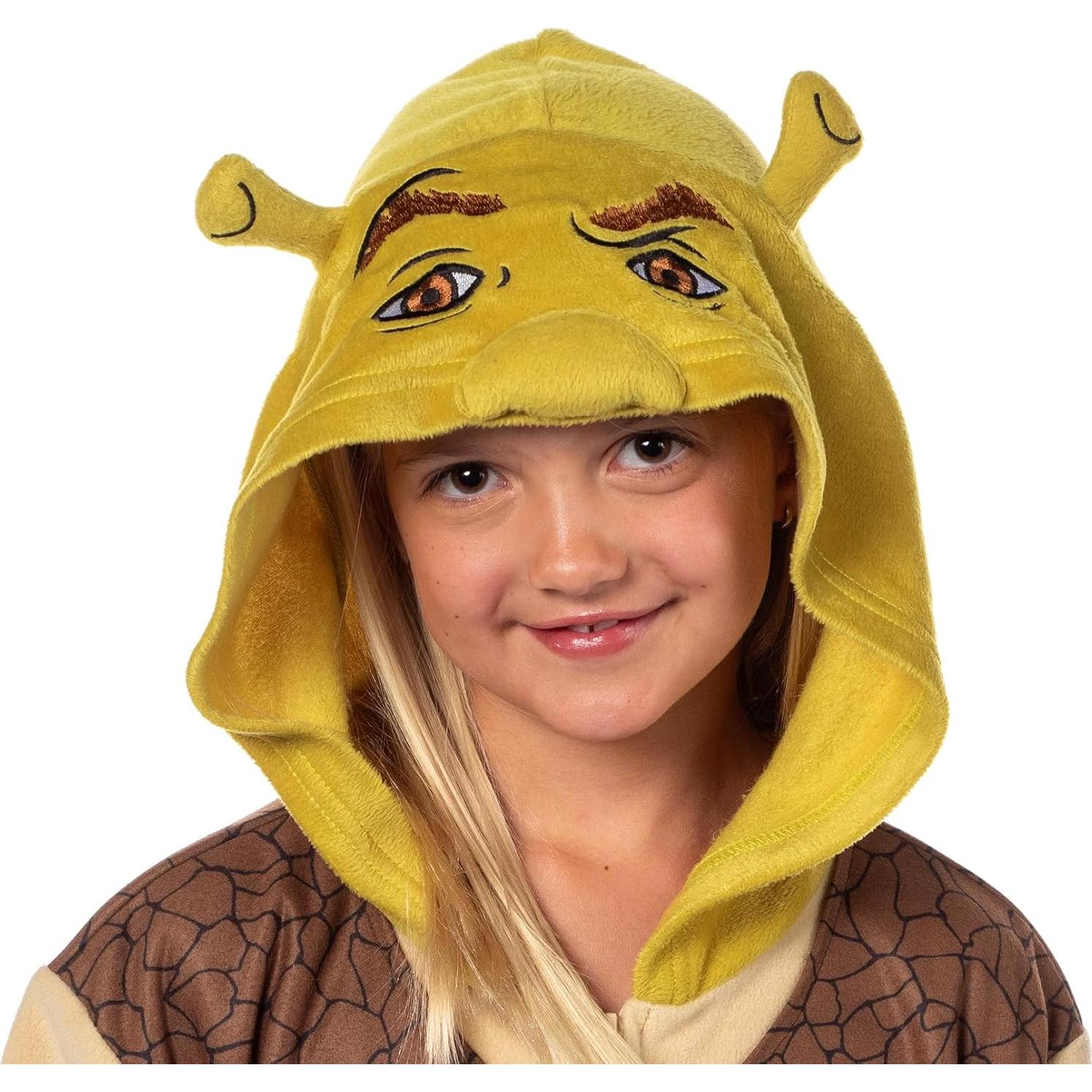 Pijama de Una Pieza Shrek para Niños Intimo con Capucha