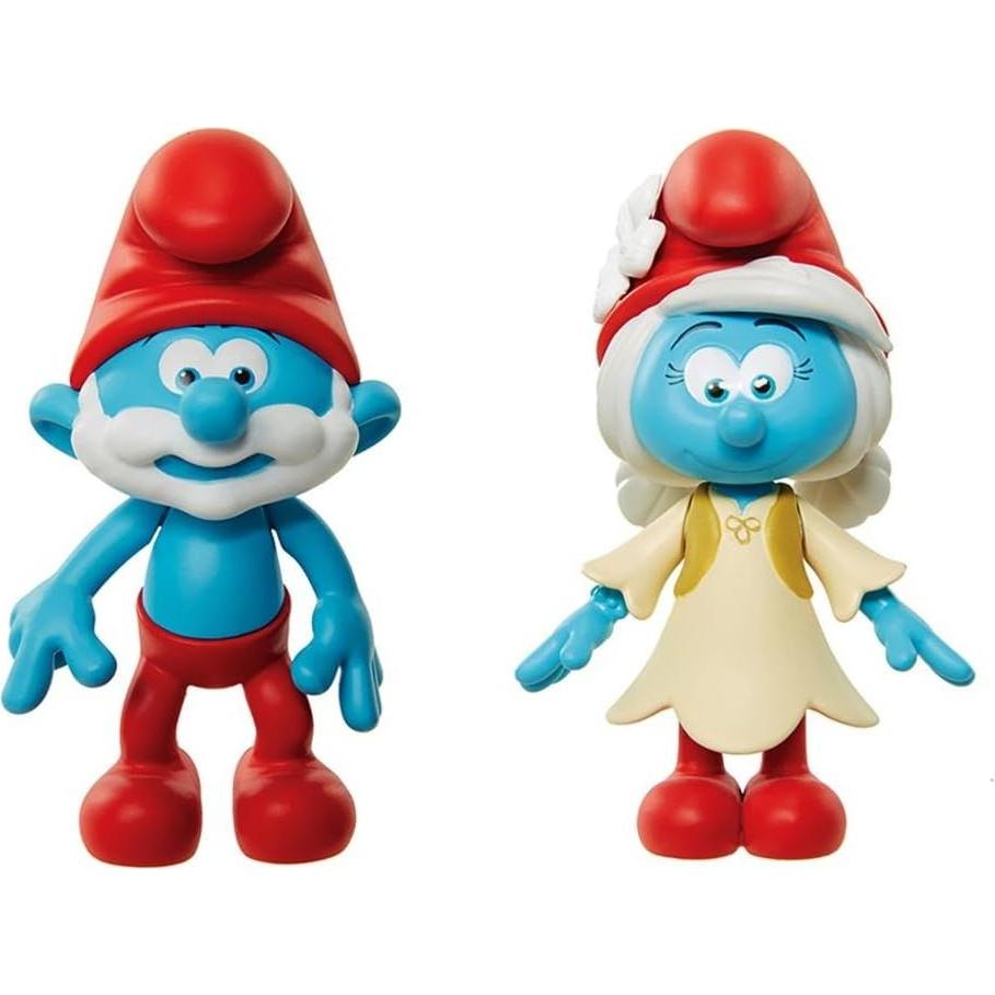 Figuras de Pitufo Papa y Willow Jakks - Paquete de 2
