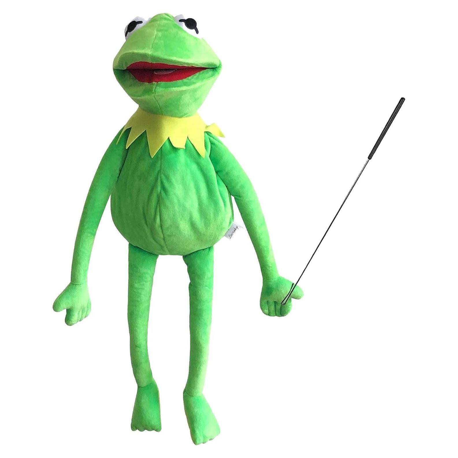 Títere de Kermit la Rana 61 cm con varilla y 50 pegatinas
