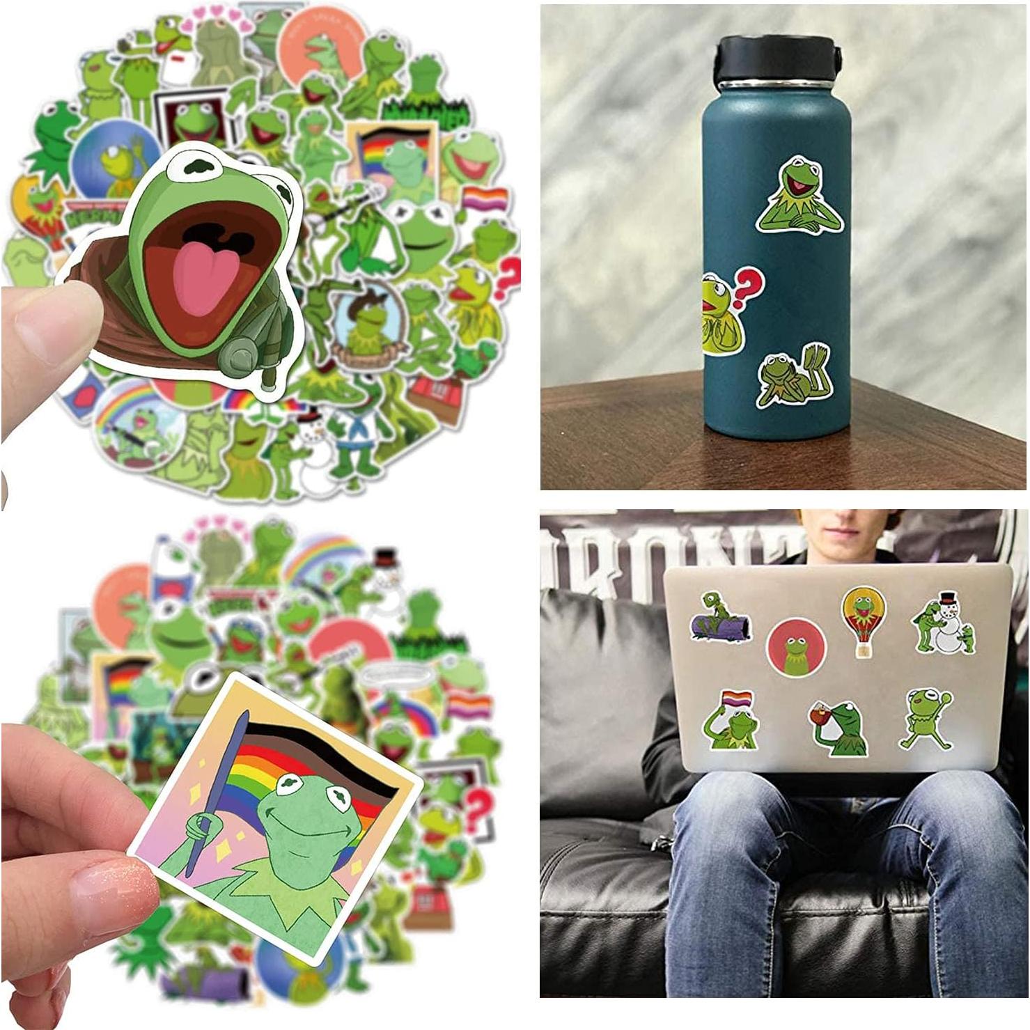 Títere de Kermit la Rana 61 cm con varilla y 50 pegatinas