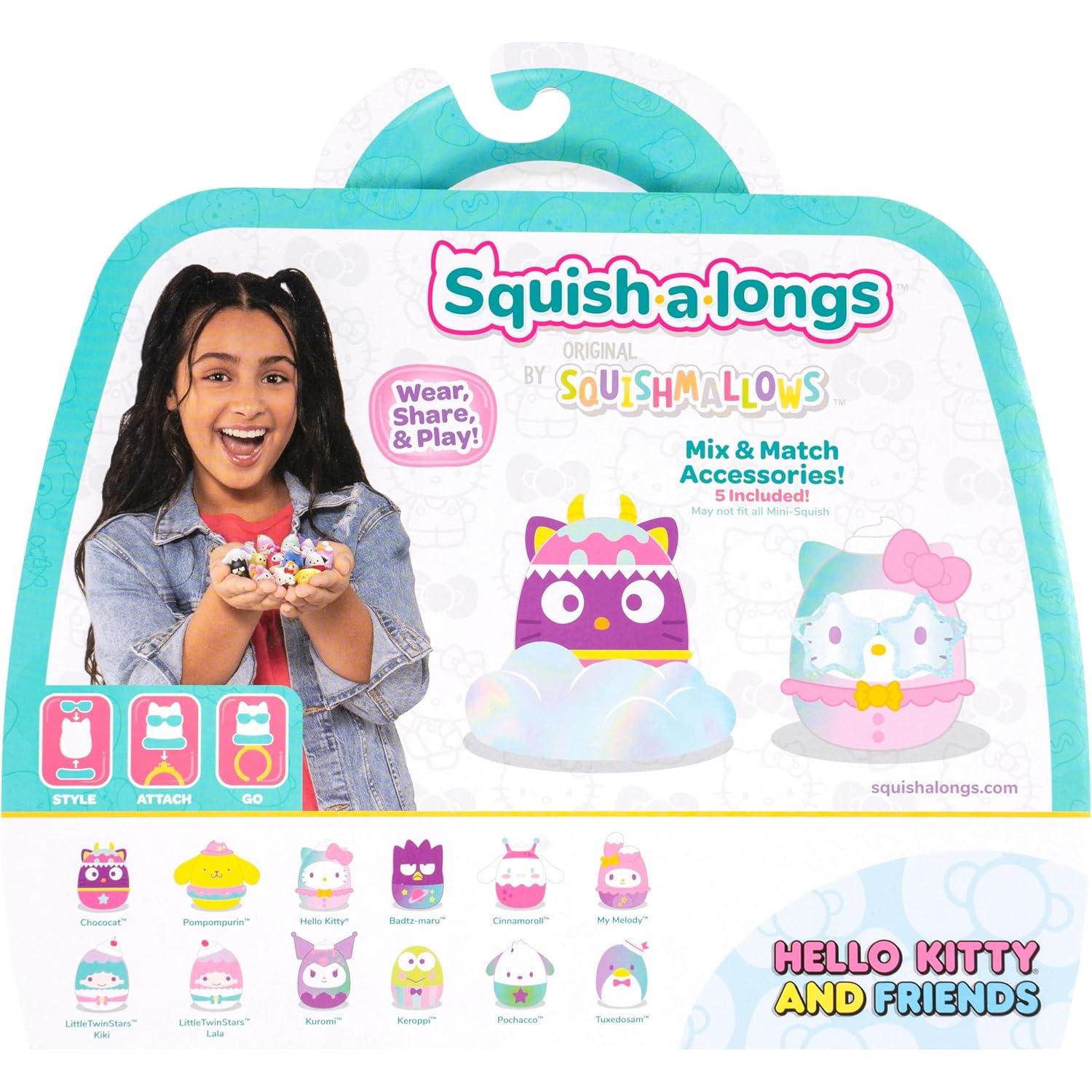 Mini-Squish Hello Kitty y Amigos - Paquete de 12 Accesorios