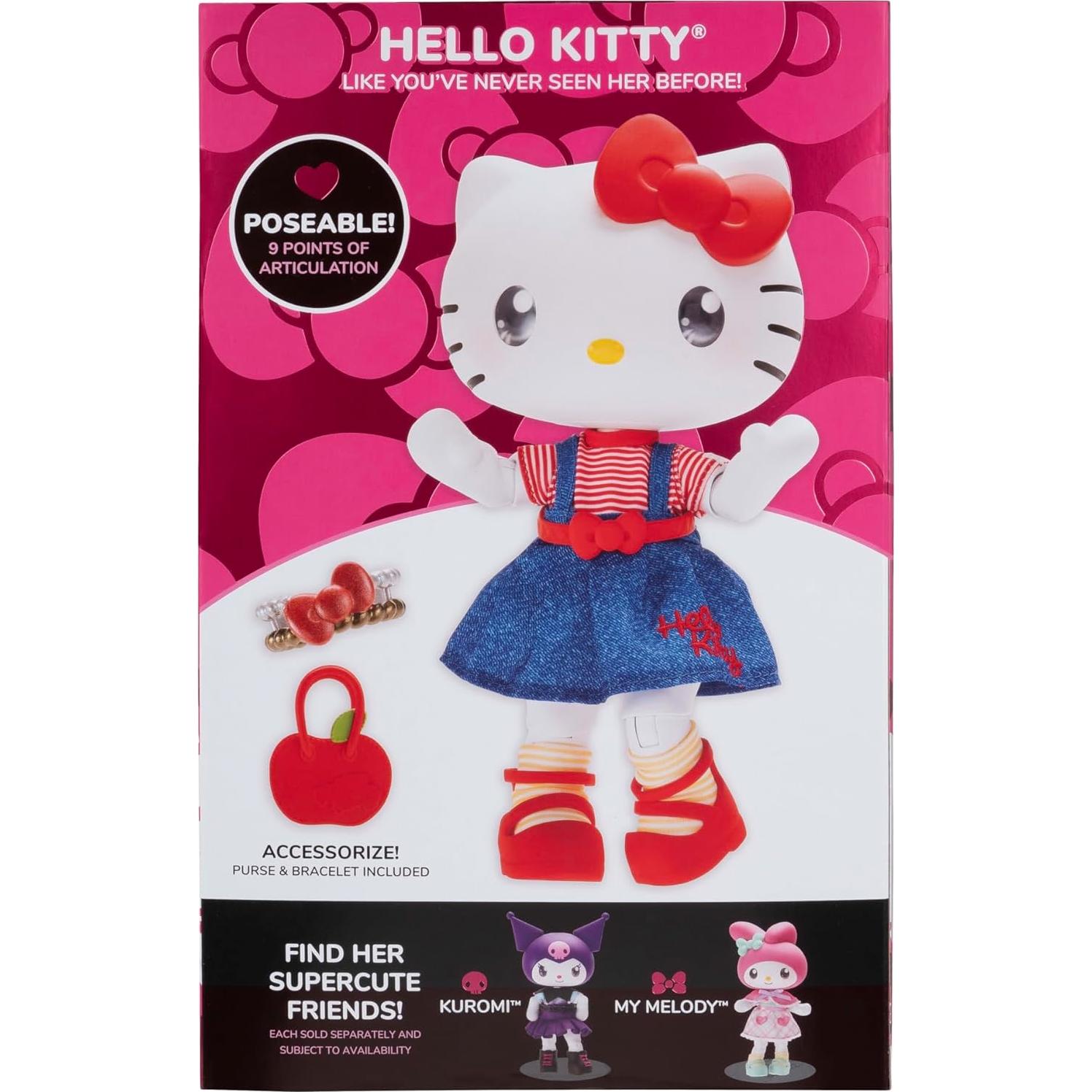 Figura Articulada Hola Kitty 19 cm con Accesorios - Sanrio
