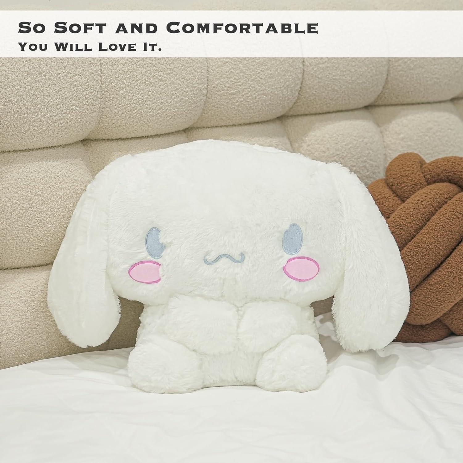 Peluche Kawaii Juju Blanco 50 cm - Animal de Peluche Grande