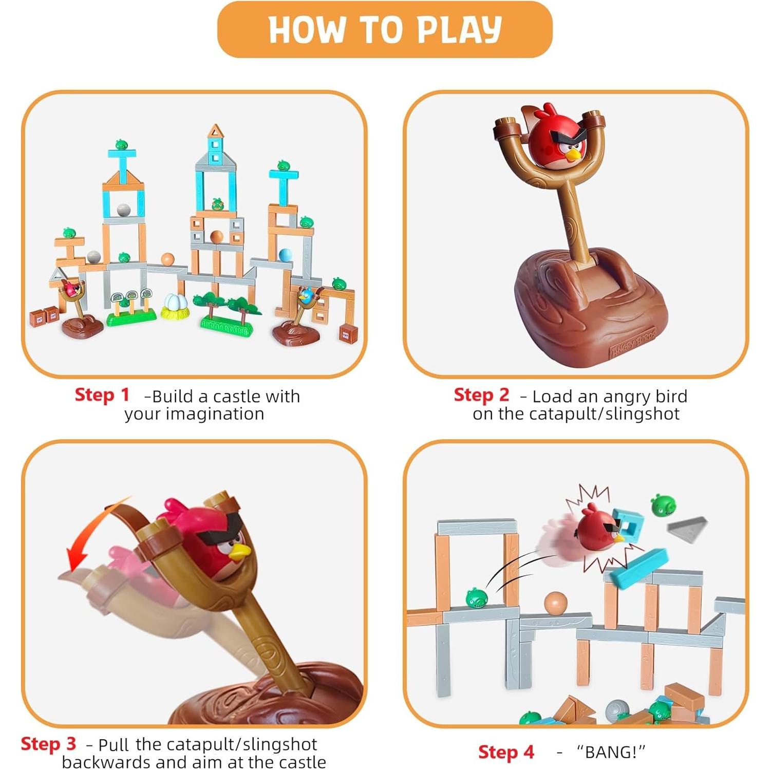 Conjunto de Juguetes Angry Birds 97 Piezas Construcción