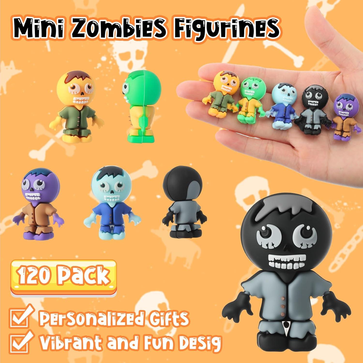 120 Figuras Mini Zombis PVC VioraWhite para Decoración Halloween