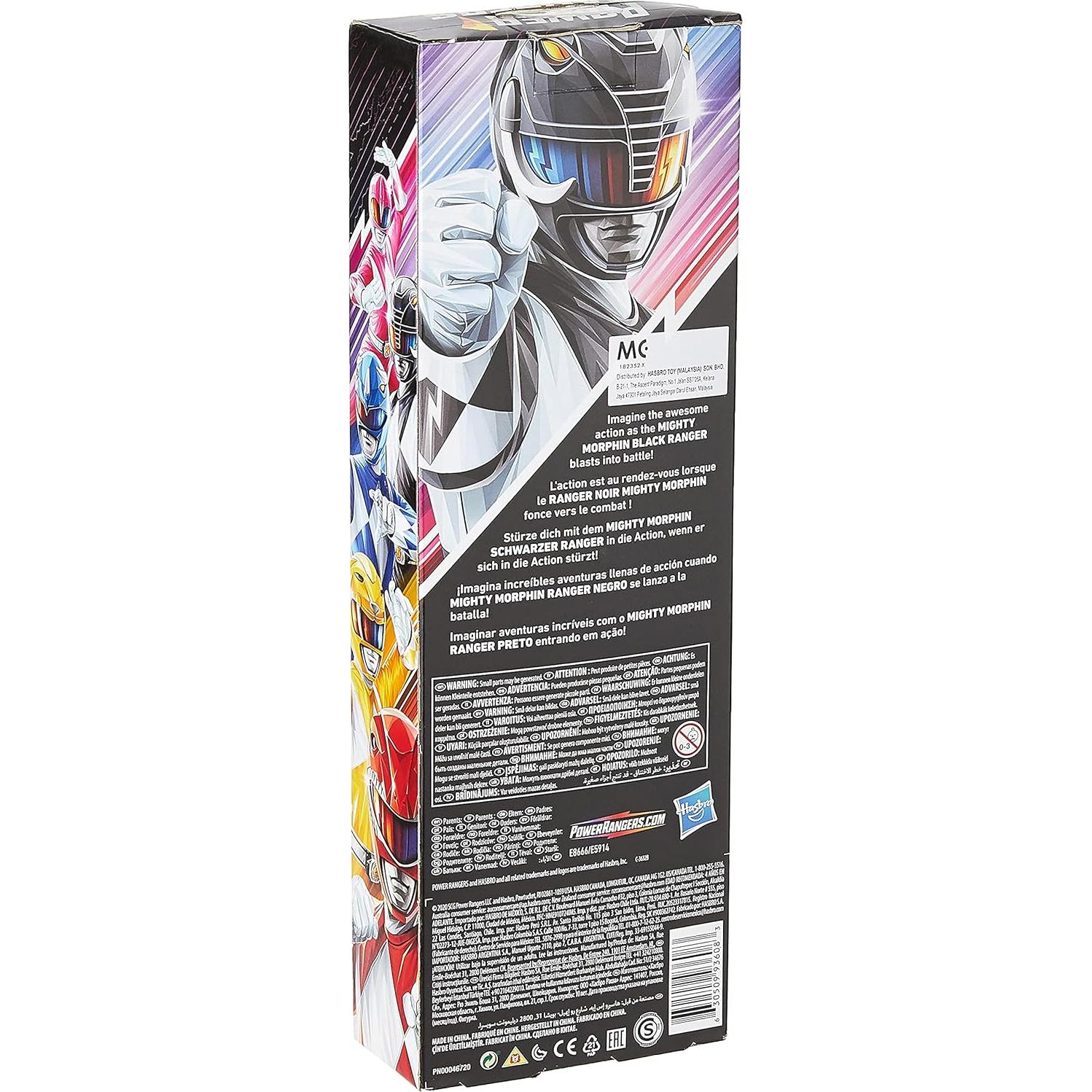 Figura de acción Black Ranger 30 cm Hasbro con Power Axe